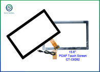 Las pantallas táctiles de 15,6 pulgadas PCAP proyectaron capacitivo con el vidrio de cubierta fortalecido