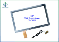 Las pantallas táctiles de 15,6 pulgadas PCAP proyectaron capacitivo con el vidrio de cubierta fortalecido