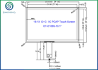 Regulador industrial del panel LCD GT928 de la pantalla táctil del 16:10 de COF 10,1 pulgadas