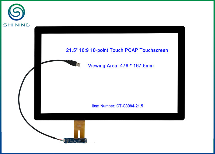 El panel industrial de encargo de la pantalla táctil de la PC USB 21,5 pulgadas con 3m m Front Glass